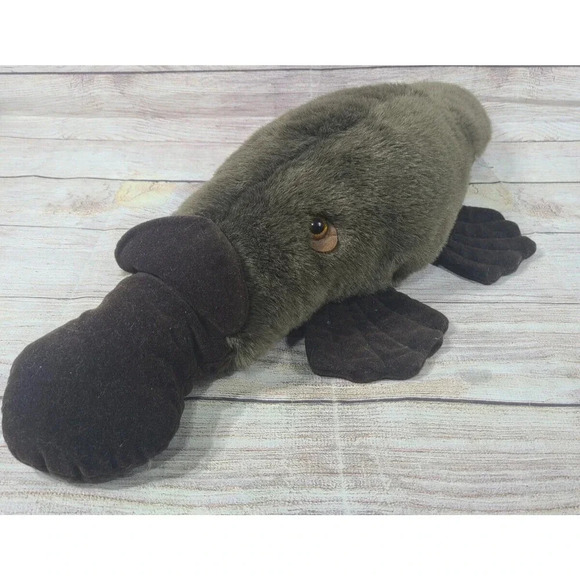 Koala Mates Plush Platypus Stuffed Animal Brown Realistic 27" Non-Allergenic - Picture 1 of 4